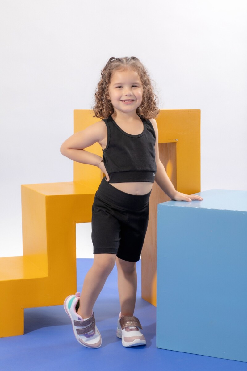 Ciclista de algodón - NEGRO 