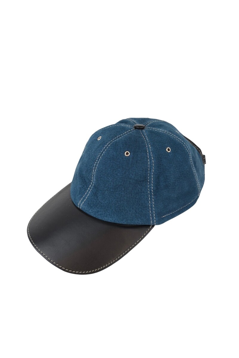 Gorro de cuero Azul