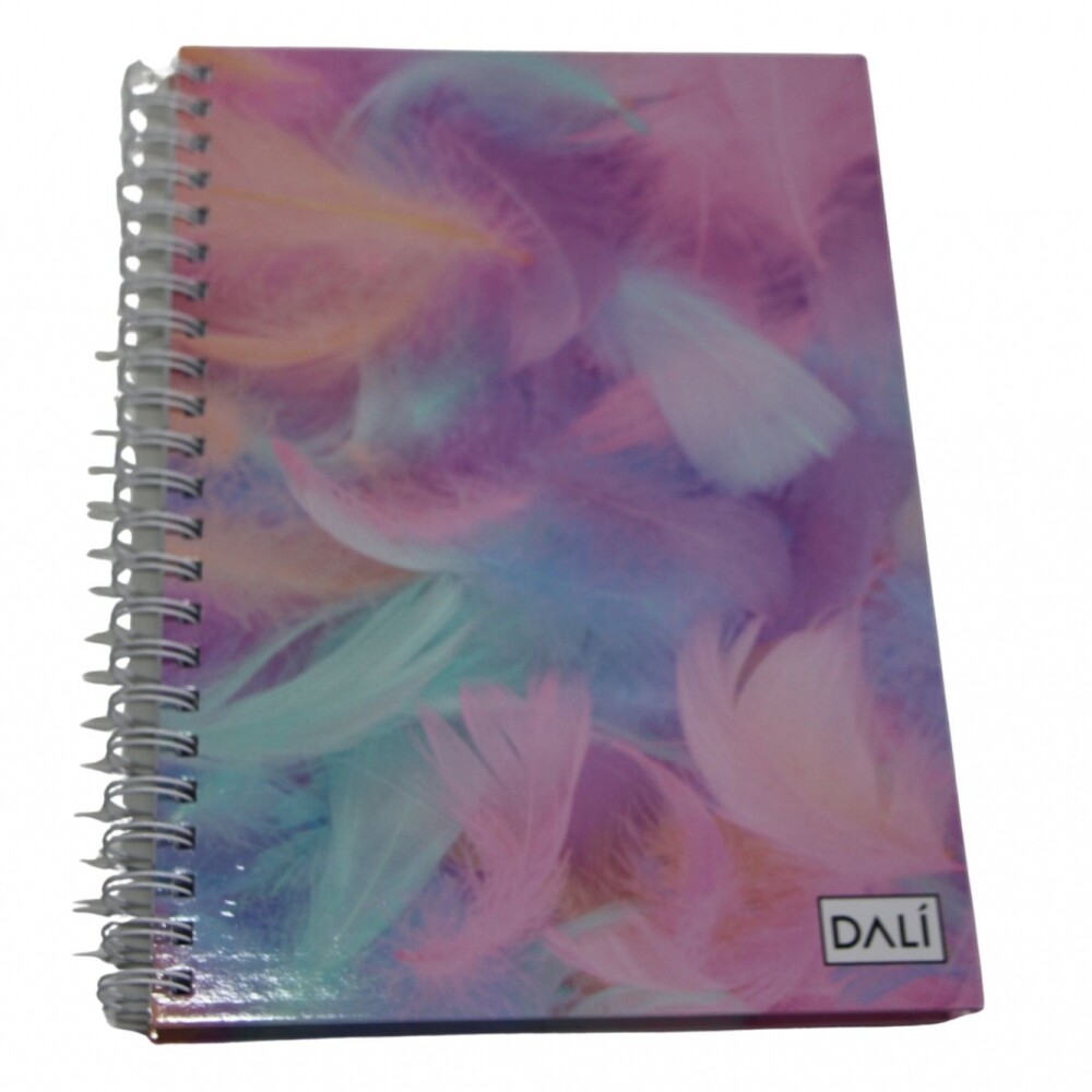 CUADERNOLA DALI150 HOJAS STD TAPA PLUMAS MULTICOLORES