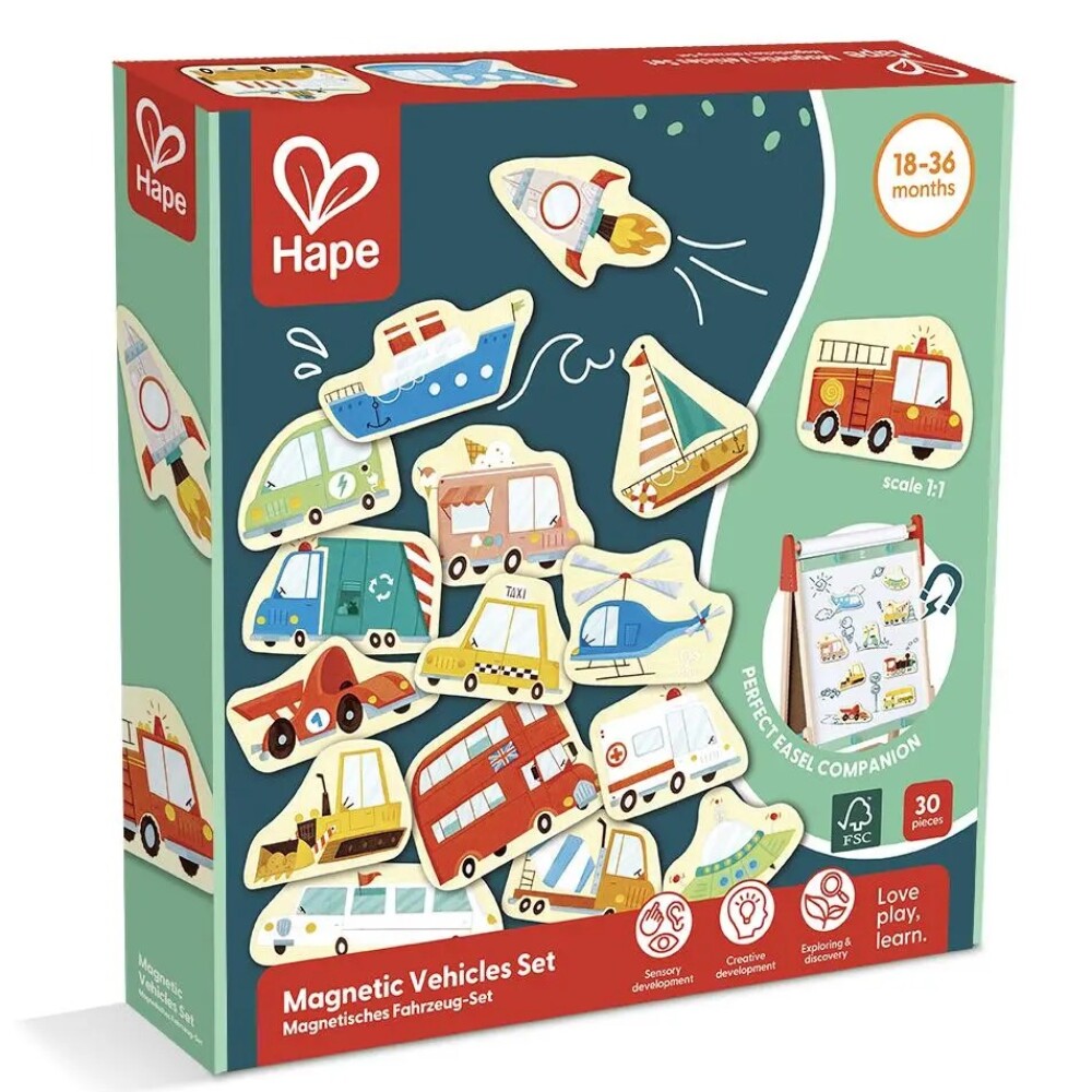 Set imanes HAPE animales vehiculos