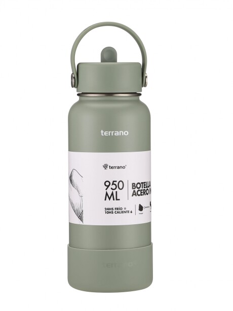 Botella Térmica con Pico 950mL. Oliva
