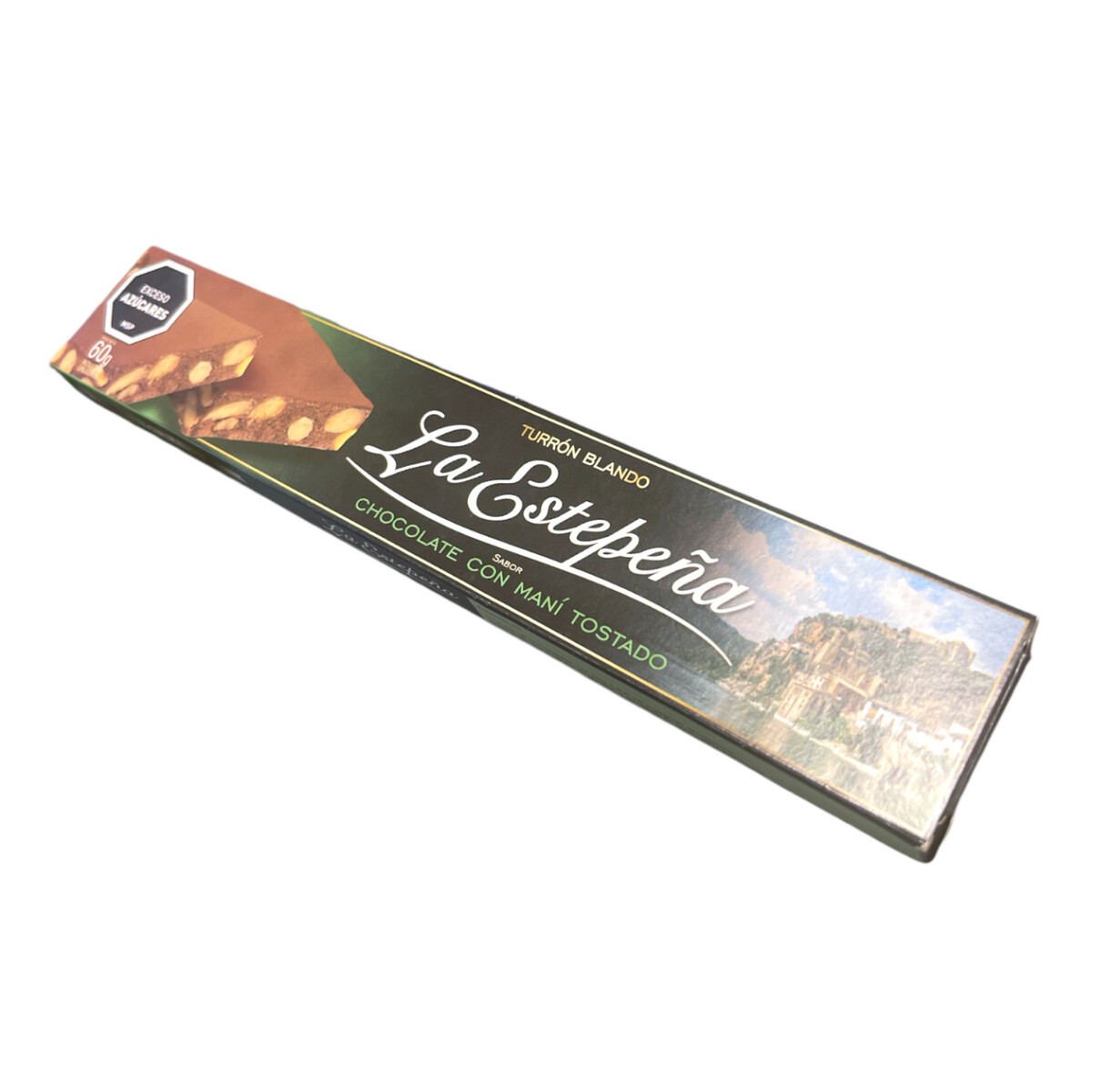 Turron La Estepeña 60 grs - Blando sabor Chocolate con Mani Tostado 