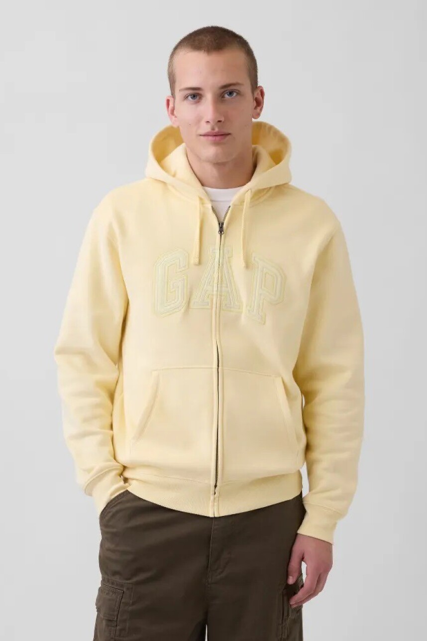 Canguro Con Cierre Logo Gap Hombre Maize