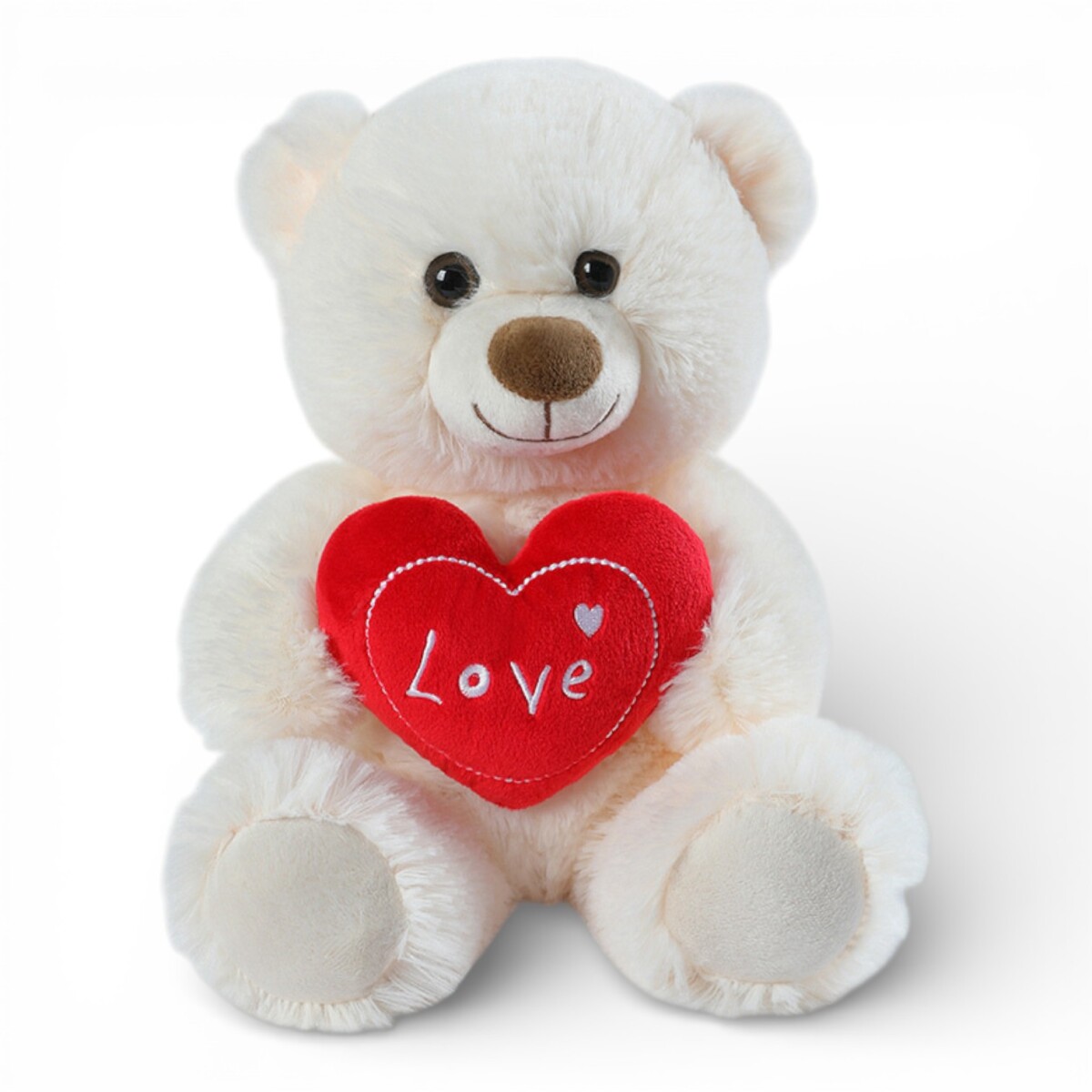 Oso de Peluche con Corazón - Oso Blanco 