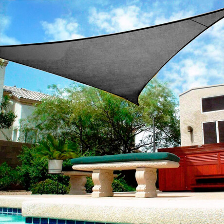 Lona Toldo Vela Triangular Filtro Uv 3,6m Sombra Negro