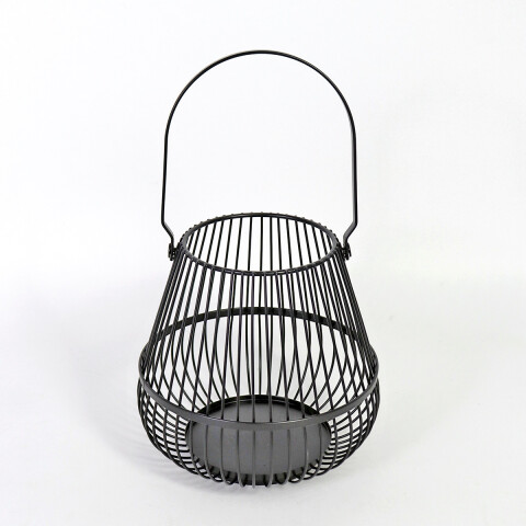 PORTA VELA METAL NEGRO 16X26CM Unica