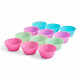 12 piezas molde individual muffin 7,5 x 5,5 cm Silicona Sin Color