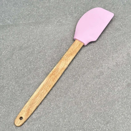 Espátula Repostería Silicona Mango Madera 29cm Espátula Repostería Silicona Mango Madera 29cm