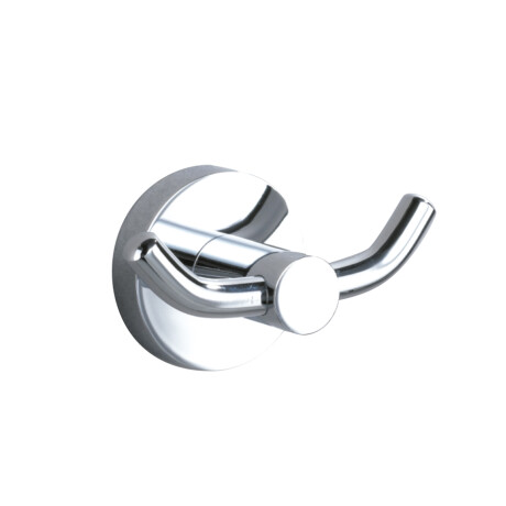 PERCHA ZINC METAL BRILLO COLOR CROMO PARA BAÑO CROMO