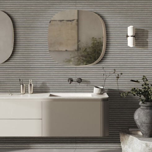 CERÁMICA FILETO BRERA 61X120 MATE GRIS DECORADOS GAMAS DE GRIS