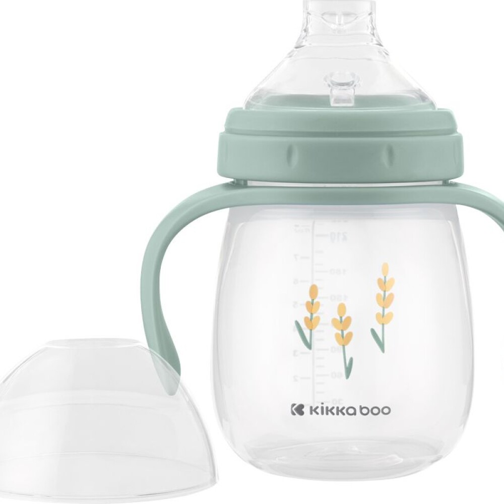 Vaso KIKKABOO 6m+ boquilla silicona Stripy Friends