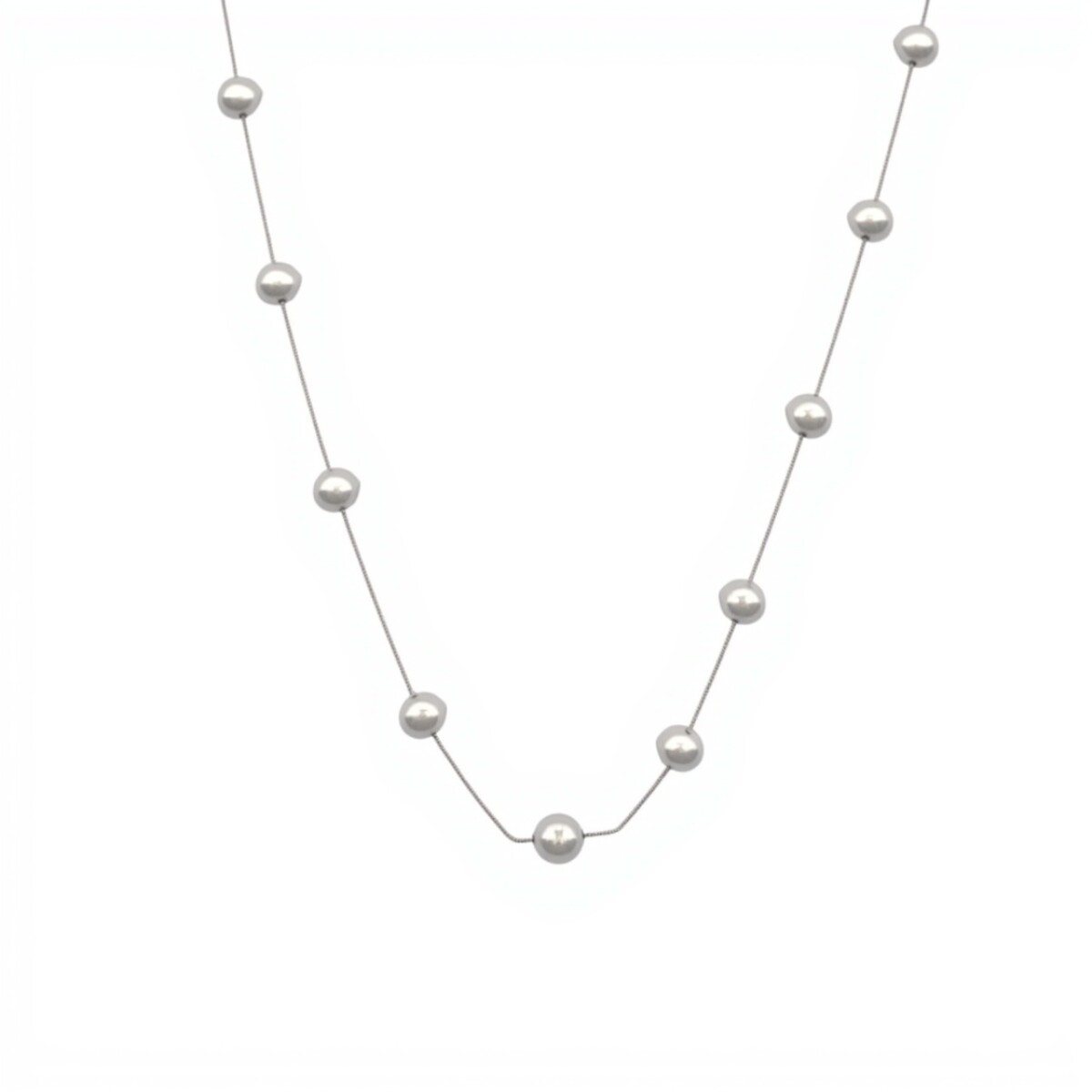 Cadena Perlas de Rio -Plata 925 -CD5120 - sinpiedra 