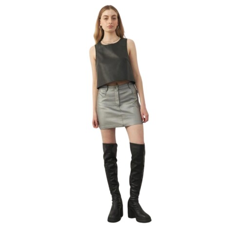FALDA ALICE XS-XL PLATEADO