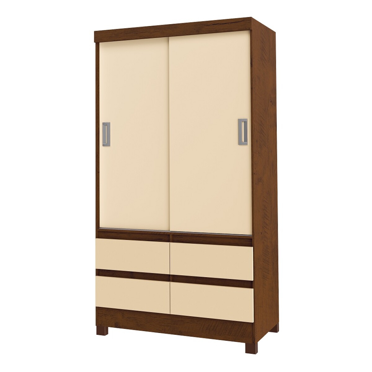 ROPERO AREZZO 2 PTS 4 CAJONES NOCE/PEROLA 