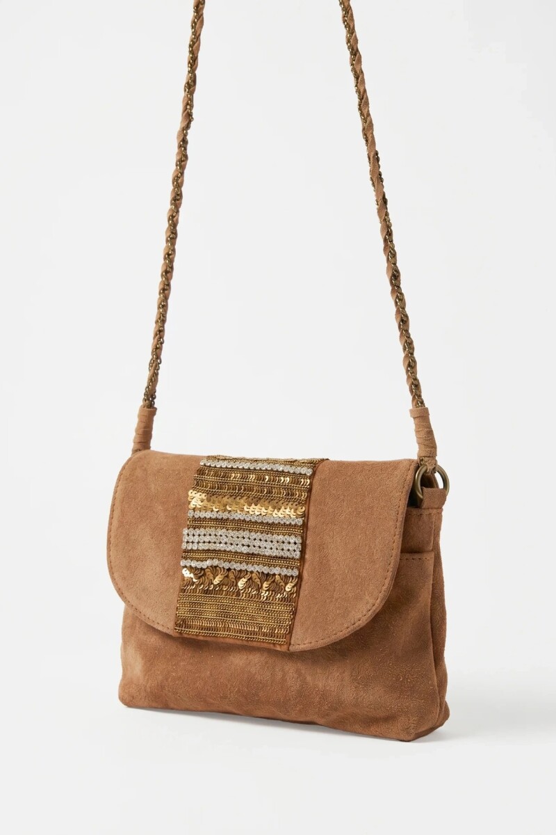 CARTERA SEQUINS Camel
