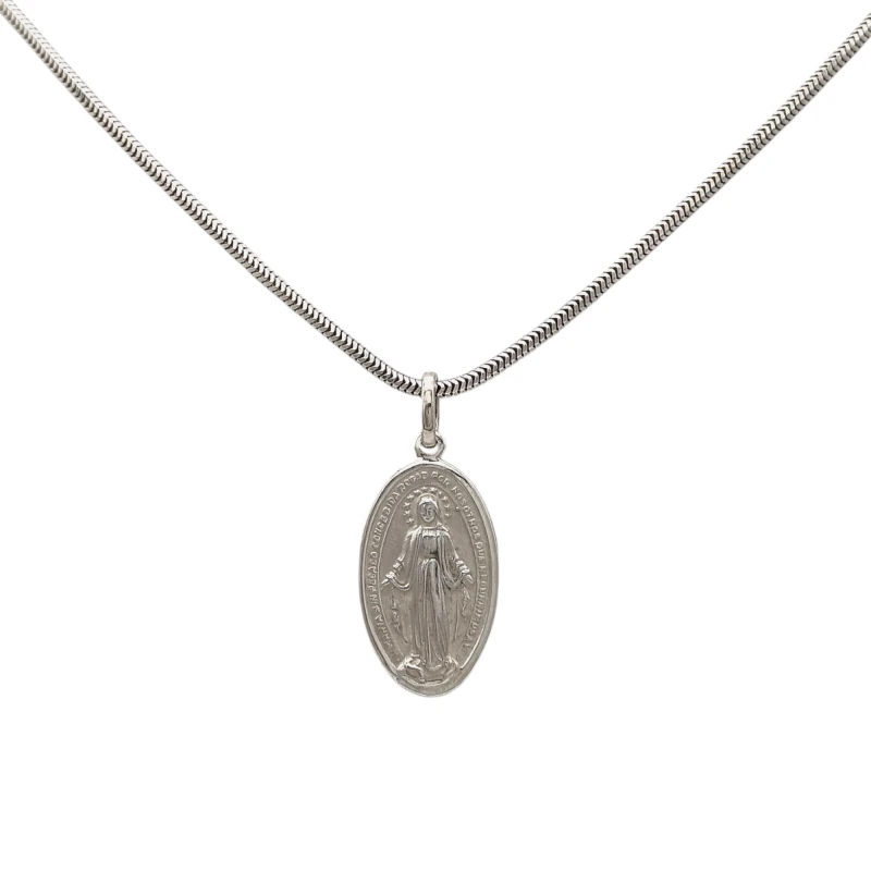 Dije Virgen Milagrosa-Plata 925-Sin piedra-CP3093 sinpiedra