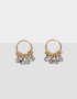 Aros Colgantes Cortos Con strass Aros Colgantes Cortos Con Strass - Dorado