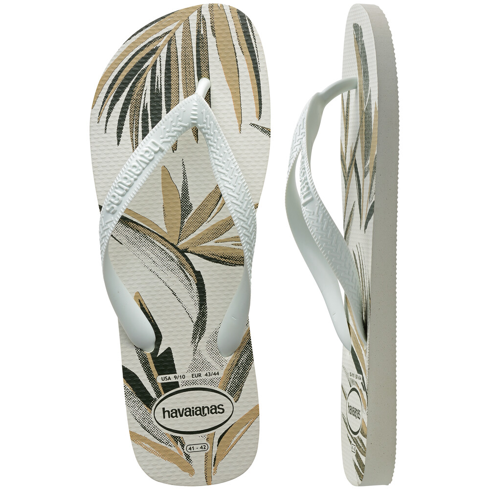 Sandalias Havaianas Aloha Hombre Blanco/Blanco/Verde Oliva