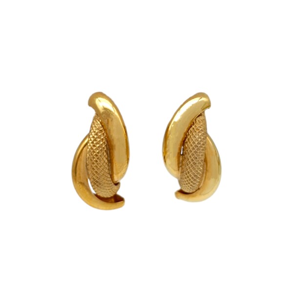 Caravanas pendientes Vintage inflado - Oro bajo - Sin piedra - CA8007 sinpiedra