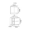 Mueble de baño de pie Livia 78 cm sin bacha Mueble De Baño De Pie Livia 78 Cm Sin Bacha