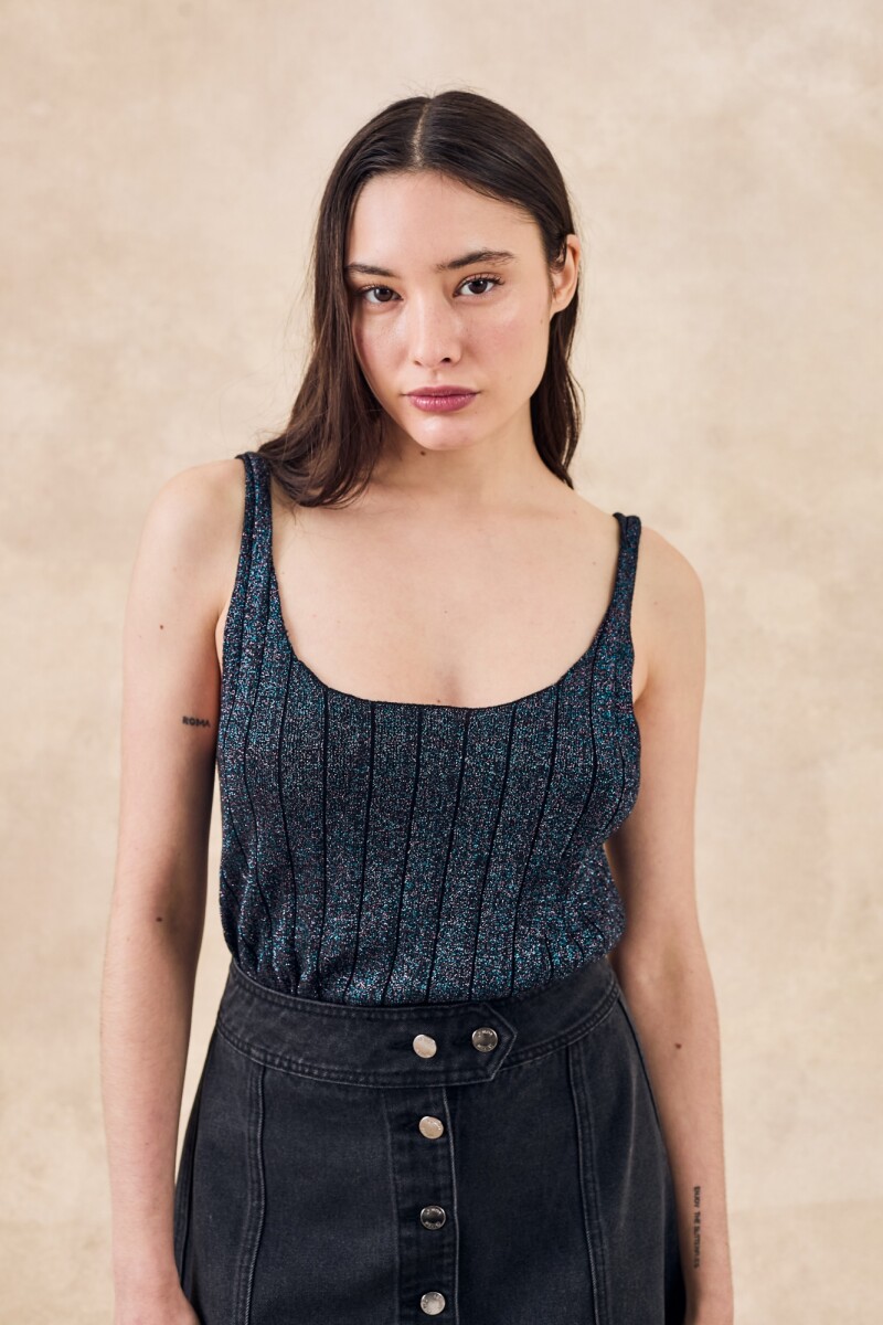 Falda Mini Botones Gris