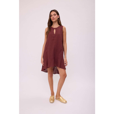 VESTIDO POLK Chocolate