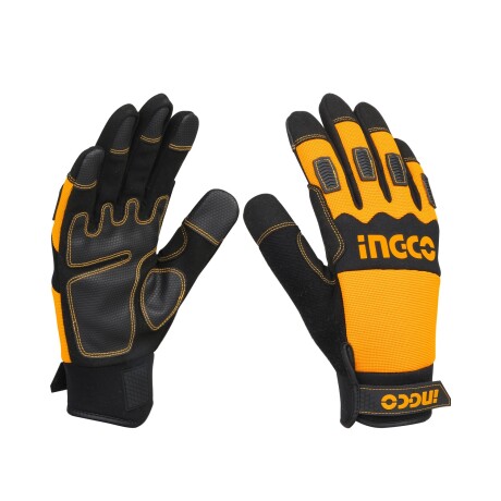 Guantes para mecánico Ingco pro cuero y microfibra Guantes para mecánico Ingco pro cuero y microfibra