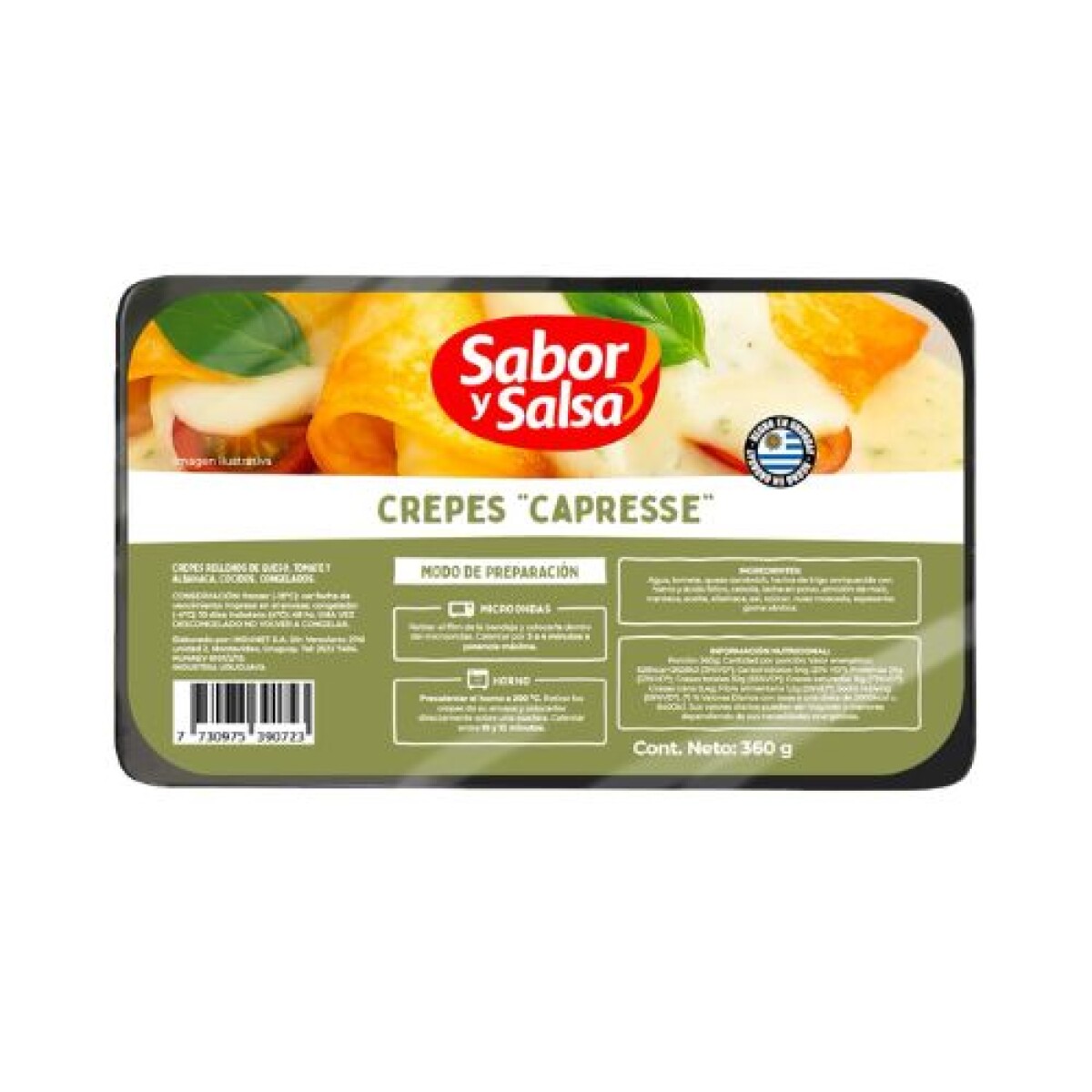 Crepes Caprese c/salsa Sabor&Salsa - 360 g 