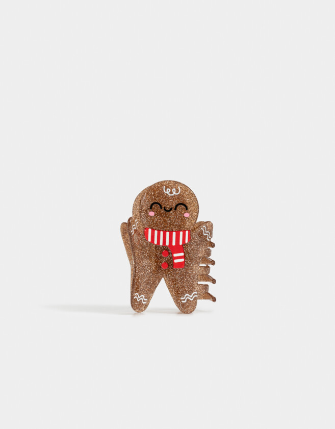 Broche Navidad Broche Galleta Navideña - Marron Beige