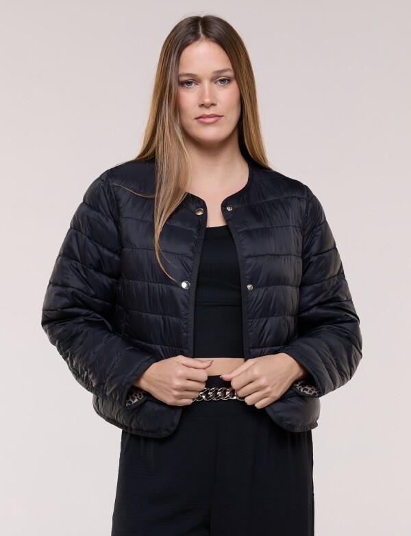 Campera Packable Reversible NEGRO