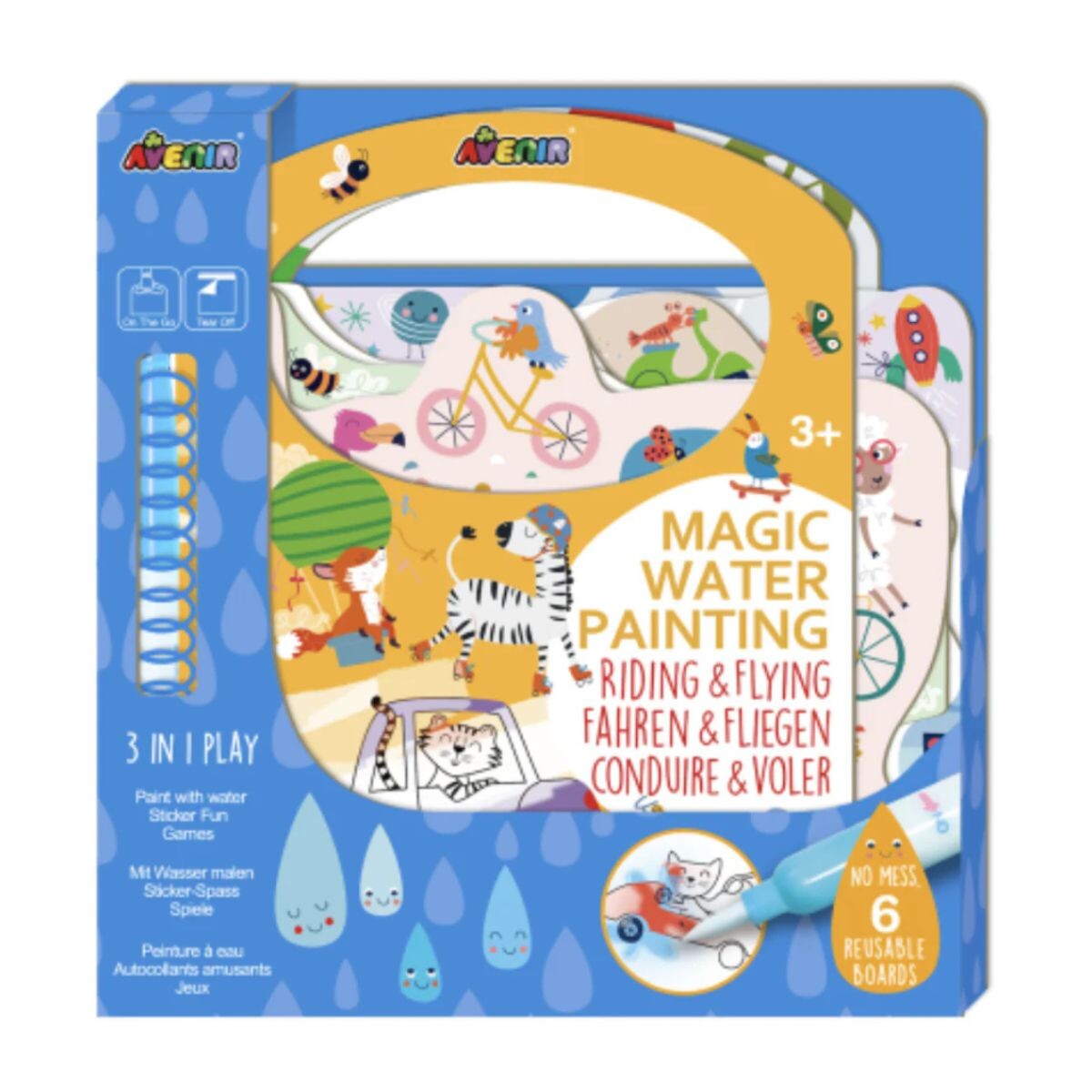 AVE3EN1 - Libros Para Colorear Con Agua 3 En 1 Avenir 3+ - Trasportes 