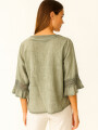 Blusa Surnia Verde Grisaceo