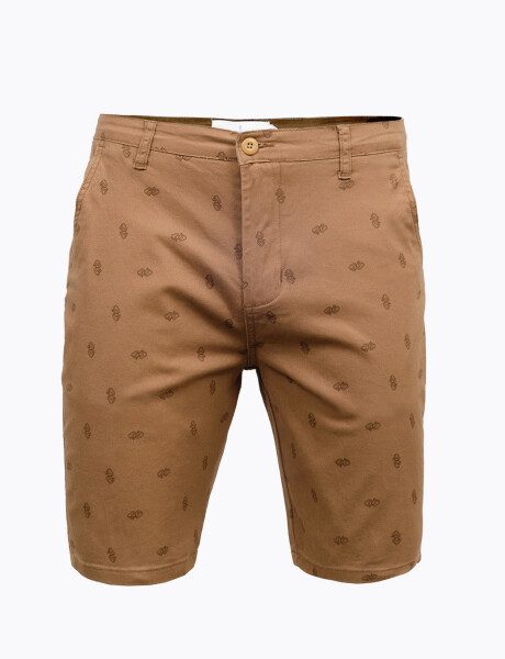 Bermuda estampa minimal tostado