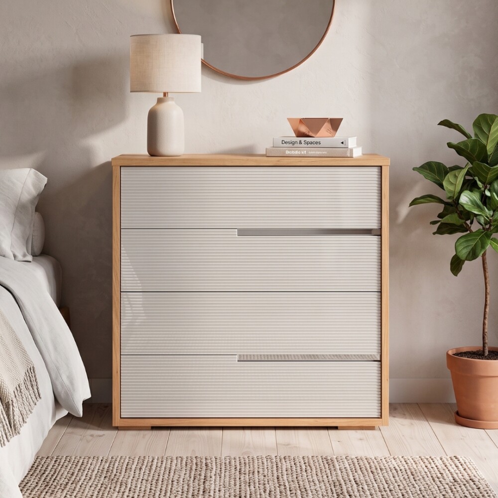 Cómoda 4 cajones - Moderna Beige