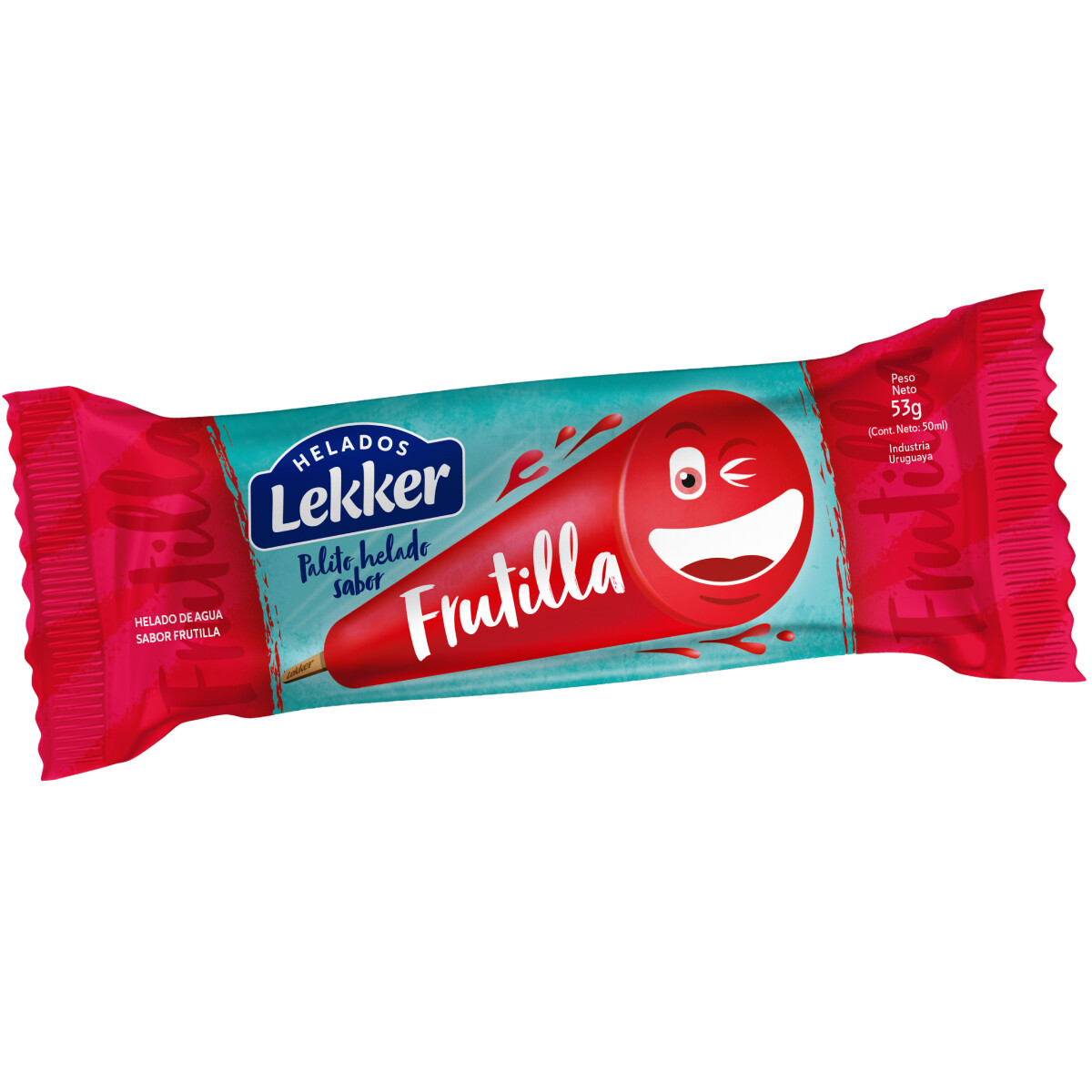 Helado Palito de Agua Lekker 50cc - FRUTILLA 