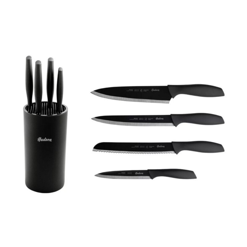 Set de cuchillos con soporte 5 piezas Hudson Set De Cuchillos Con Soporte 5 Piezas Hudson