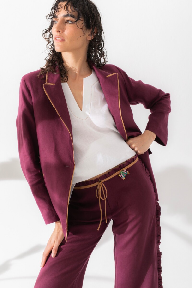 BLAZER CIPRA SHORT LINEN Uva