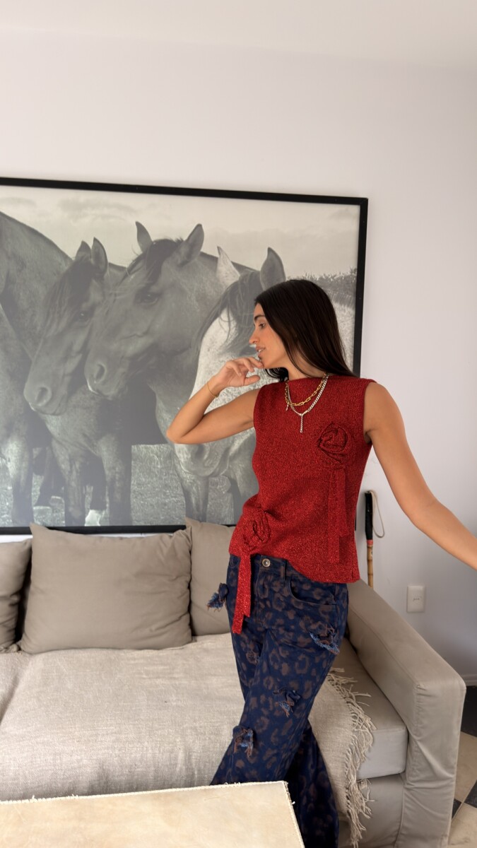 Top Rosette - Rojo 