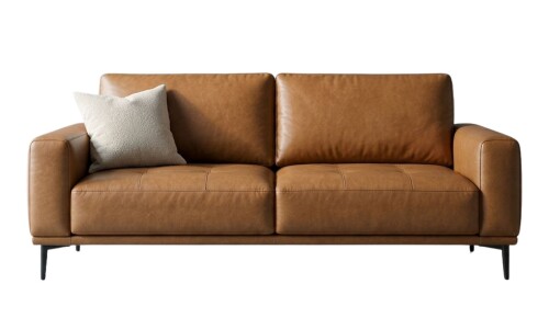 Sofa 3 cps LORENZO Cuero Vacuno PREVENTA Whisky