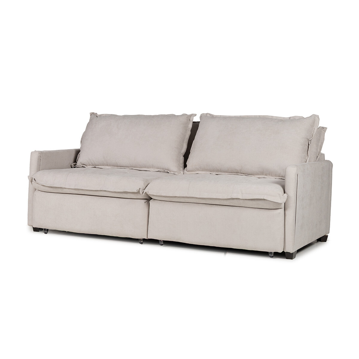 Sofá Cama Oliver - Tela Microfibra - 12073 (Greige) 