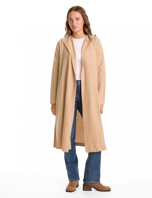 Cardigan Duster Capu BEIGE OSCURO