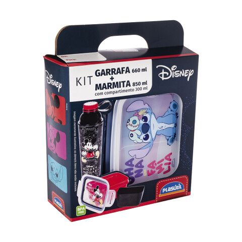 Set x 2 Pote 850 ml y Botella 660 ml Stitch U