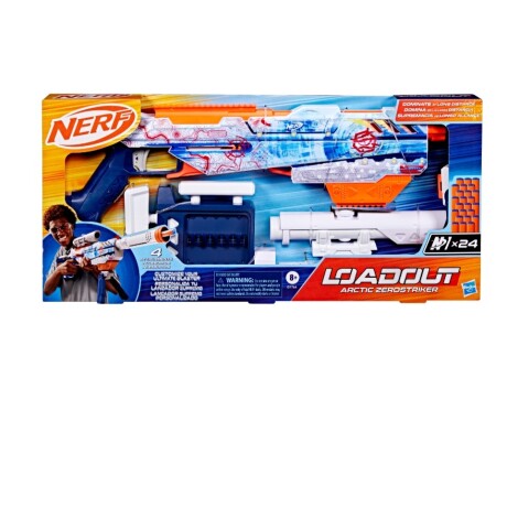 Lanzador Nerf Loadout Arctic Zerostriker Con 24 Dardos Ub 001