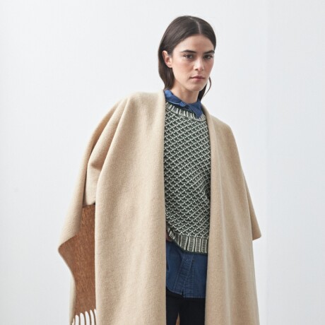 PONCHO FAVA Beige