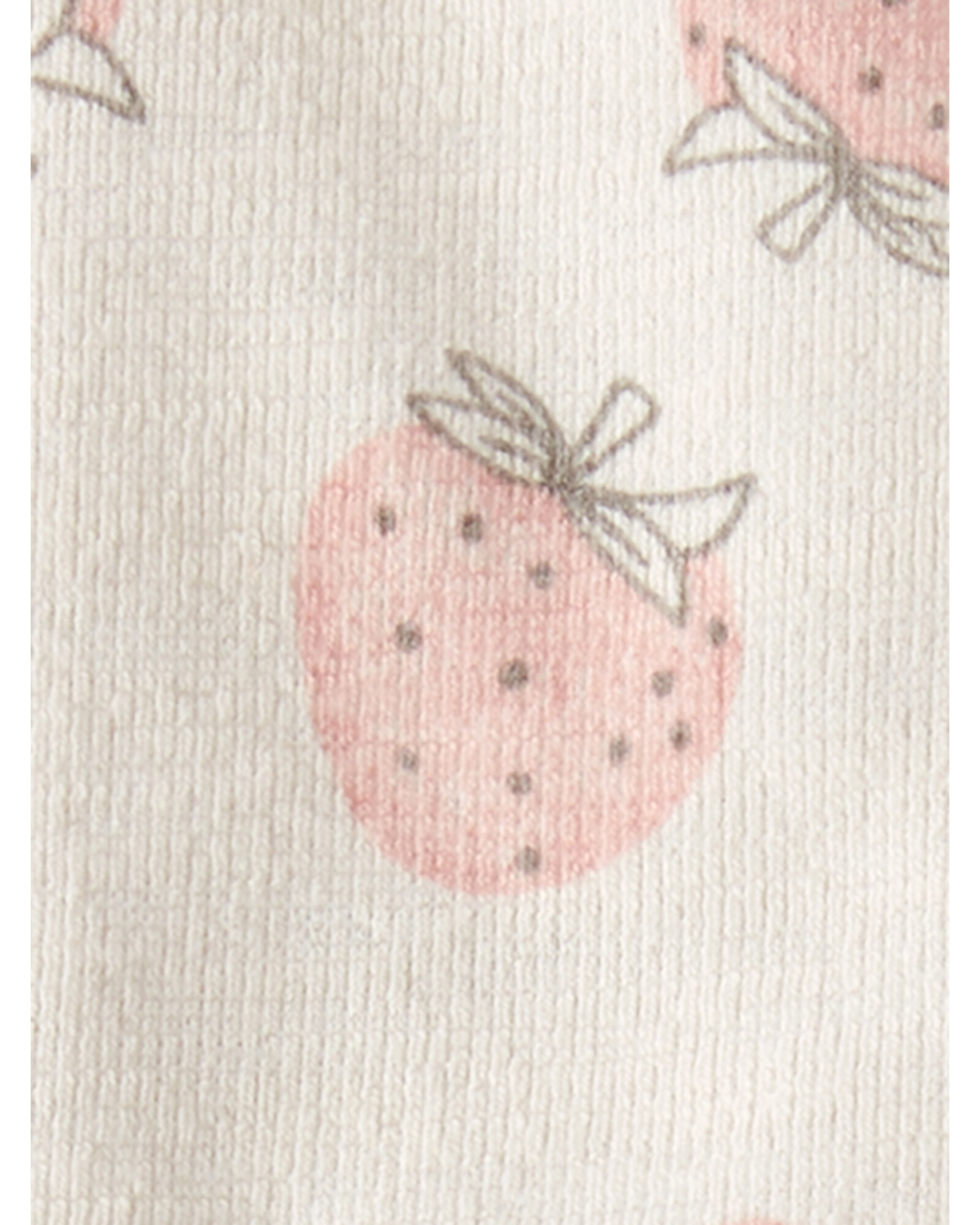 Set dos piezas de algodón orgánico, short y musculosa, diseño frutillas Sin color