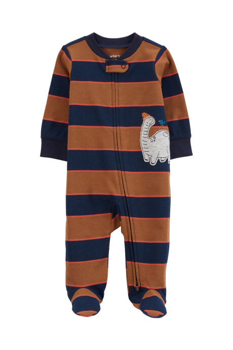 Pijama una pieza de algodón, con pie, estampa dino Pijama una pieza de algodón, con pie, estampa dino