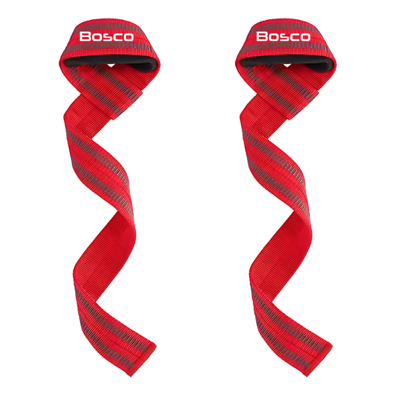 Set X2 Straps Correas Levantamiento Pesas Gym Negro Rojo