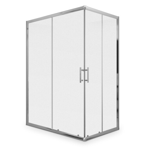 MAMPARA DE DUCHA RECTANGULAR CON VIDRIO ARENADO 120x80x200cm (NO INCLUYE PLATO DE DUCHA) 000