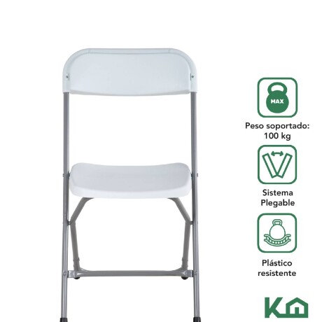 Set por 4 Silla Plastico Reforzada Plegable Eventos Jardin Set por 4 Silla Plastico Reforzada Plegable Eventos Jardin