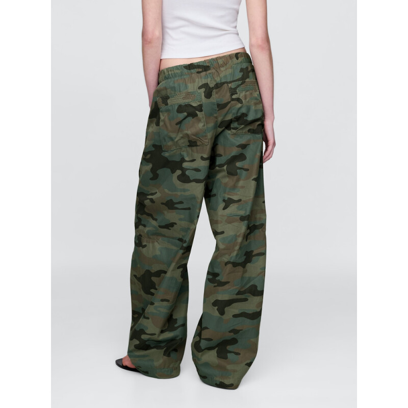 BARREL PARACHUTE PANT - SOFT KHAKI GREEN CAMO